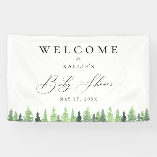 Bosbos Baby shower Spandoek