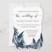 Bosbos Blauwe Waterverf Bond Kaart (Voorkant)