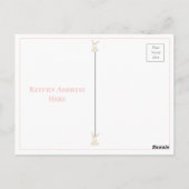 Bosbos Bunny Pink Floral Baby shower Briefkaart (Achterkant)