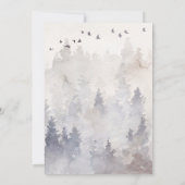 Bosbos Deer Floral Girl Baby shower Kaart (Achterkant)