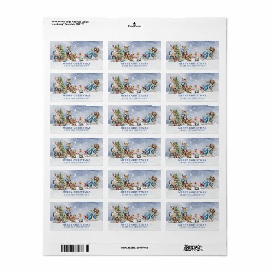 Bosbos Dieren Gift Label (Full Sheet)