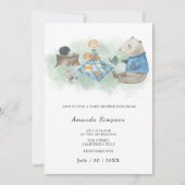 Bosbos - Dierenpicknick - Baby shower Kaart (Voorkant)