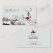 Bosbos Floral Stag Rustic Visitekaartje (Voorkant / Achterkant)
