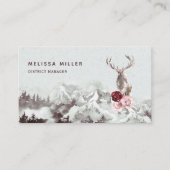 Bosbos Floral Stag Rustic Visitekaartje (Voorkant)