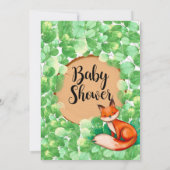 Bosbos Fox zegt geen Baby Kaarten (Achterkant)