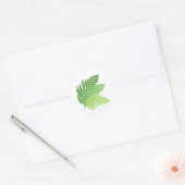 Bosbos groene varens bosvarens bladeren ronde sticker (Envelop)