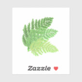 Bosbos groene varens bosvarens bladeren sticker (Vel)