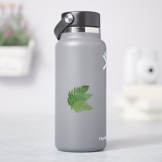 Bosbos groene varens bosvarens bladeren sticker (HydroFlask)