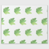 Bosbos groene varens bosvarens cadeaupapier (Vlak)