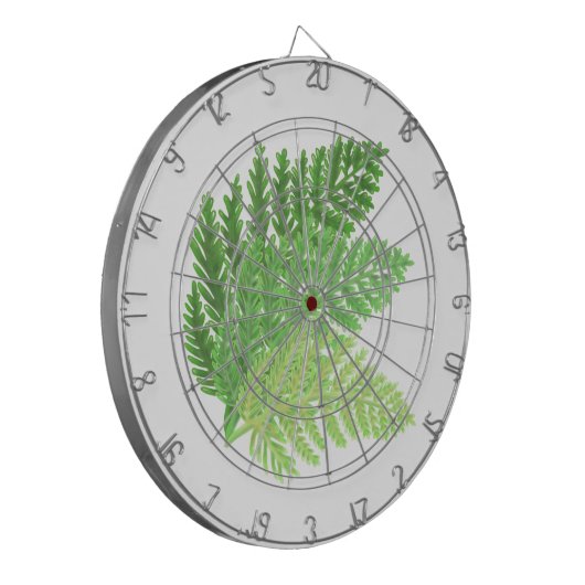 Bosbos groene varens bosvarens dartbord (Voorkant Links)