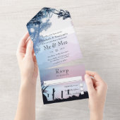 Bosbos in het meer van het bos in één uitnodiging (Afscheurbaar)