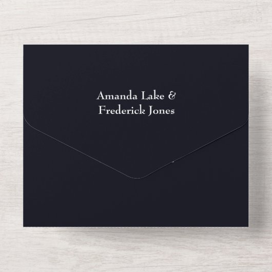 Bosbos in het meer van het bos in één uitnodiging (Achterkant)