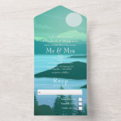 Bosbos in het meer van het bos in één uitnodiging (Binnen)