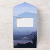 Bosbos Mason Jars Wedding Lake Woodland All In One Uitnodiging (Buitenkant)