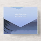 Bosbos Mason Jars Wedding Lake Woodland All In One Uitnodiging (Achterkant)