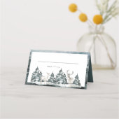 Bosbos met Deer Place Card Plaatskaartje (Voorkant)