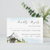 Bosbos met het Alpengebergte RSVP Kaart (Staand voorkant)