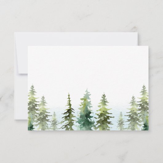 Bosbos met het Alpengebergte RSVP Kaart (Achterkant)