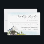 Bosbos met het Alpengebergte RSVP Kaart<br><div class="desc">Dit elegante ontwerp kenmerkt elegant uitzicht in de bergen,  geïnspireerd door het droomachtige Alpen-landschap. Pas de kaart aan met uw gegevens en als u de stijl en plaatsing van de tekst verder wilt herschikken,  drukt u op de knop "Klik om verder aan te passen".</div>