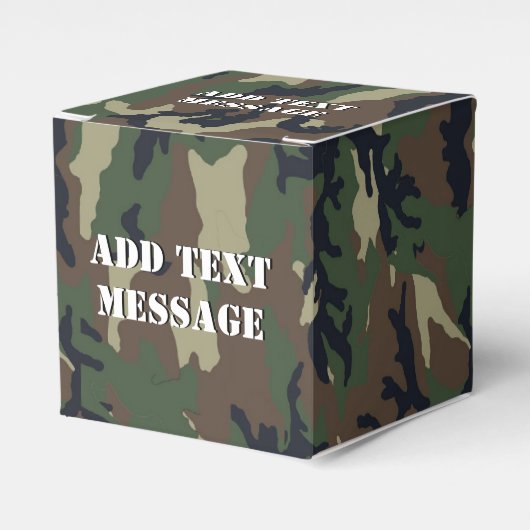 Bosbos Militaire Camouflage Favor Box Bedankdoosjes (Voorkant Zijde)