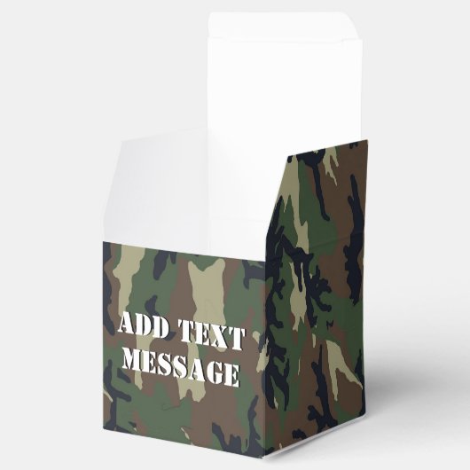 Bosbos Militaire Camouflage Favor Box Bedankdoosjes (Geopend)