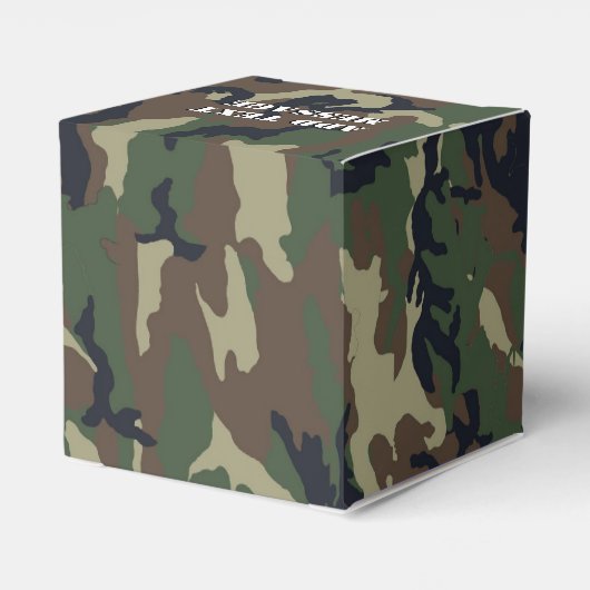 Bosbos Militaire Camouflage Favor Box Bedankdoosjes (Achterkant)