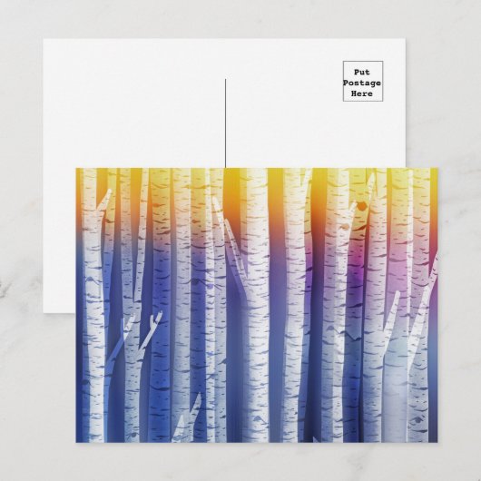 Bosbos van Artsy Rainbow Briefkaart (Voorkant / Achterkant)