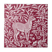 Bosbos van Burgundy Deer Buck Tegeltje (Voorkant)