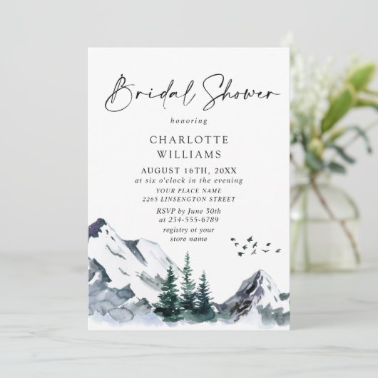 Bosbos Vrijgezellenfeest in het Elegant Waterverf  Kaart (Staand voorkant)