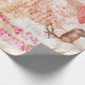 Bosbos Wildlife Fox Deer ontkoppeling Cadeaupapier (Hoek)