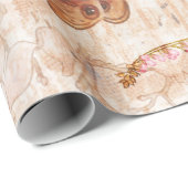 Bosbos Wildlife Fox Deer ontkoppeling Cadeaupapier (Rol Hoek)