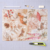 Bosbos Wildlife Fox Deer Ontvleksel Tissuepapier (Craft)