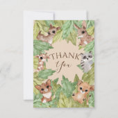 Bosbossen Baby shower Bedankkaart (Voorkant)