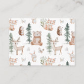 Bosbossen Baby shower Diaper Raffle Informatiekaartje (Achterkant)