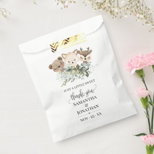 Bosbossen Baby shower Favor Bedankzakje (Gezegeld)