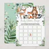 Bosbossen Baby shower game Kaart (Voorkant / Achterkant)