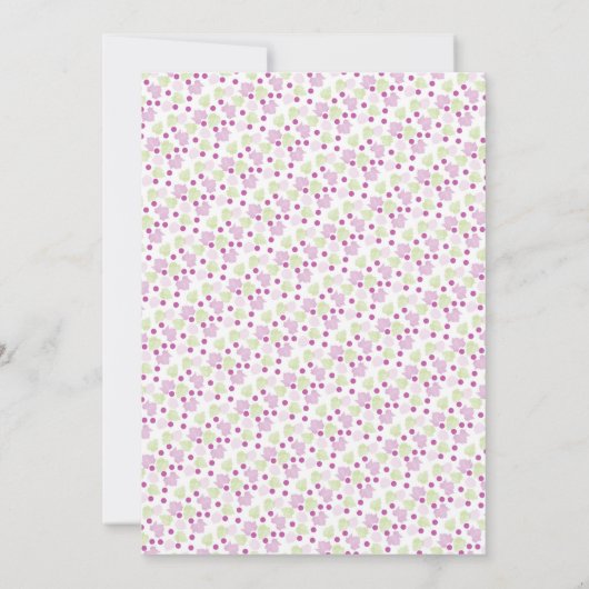 Bosbossen Baby shower GIRL Invite Kaart (Achterkant)