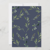 Bosbossen Baby shower Greenery Kaart (Achterkant)