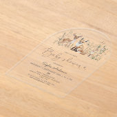Bosbossen Baby shower Invitation Acryl Uitnodigingen (Laagn)