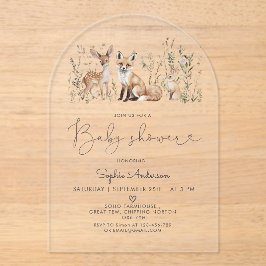 Bosbossen Baby shower Invitation Acryl Uitnodigingen