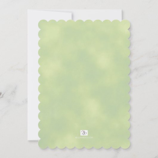 Bosbossen Baby shower Invitation Kaart (Achterkant)