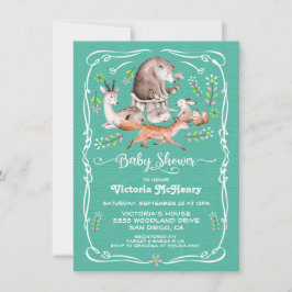 Bosbossen Baby shower Invitation Kaart