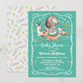 Bosbossen Baby shower Invitation Kaart