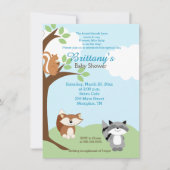 Bosbossen Baby shower Invitation Kaart (Voorkant)