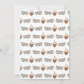 Bosbossen Baby shower Invitation Kaart (Achterkant)