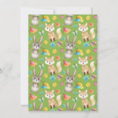 Bosbossen Baby shower Invitation Kaart (Achterkant)