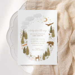 Bosbossen Baby shower Invitation Kaart