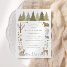 Bosbossen Baby shower Invitation Kaart