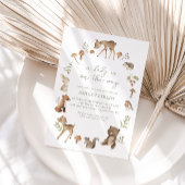 Bosbossen Baby shower Invitation Kaart