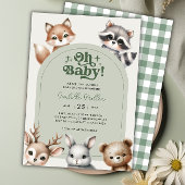 Bosbossen Baby shower Invitation Kaart